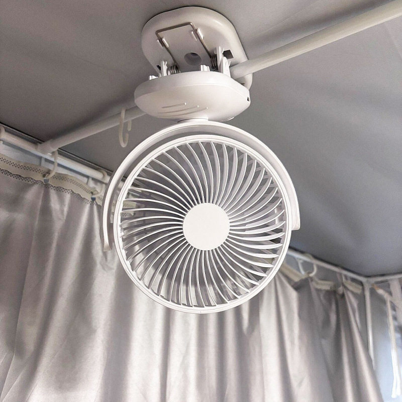小风扇学生宿舍2026新款夹子台式夜灯可充电寝室床上家用小风扇