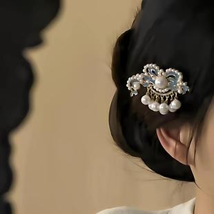 新中式头饰古风儿童发夹边夹侧边汉服发饰对夹古典国风气质夹子