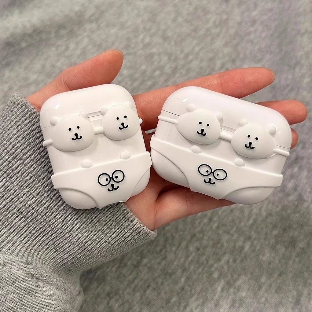 自嘲熊比基尼耳机套适用苹果AirPodsrpo3二代43女防摔12可爱趣味