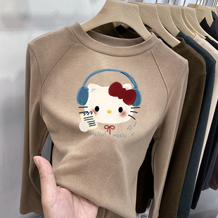 儿童双面德绒打底衫内搭秋冬装2026新款女童洋气保暖长袖圆领上衣