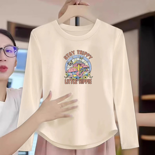 韩版儿童德绒打底衫内搭秋冬女童秋衣加绒厚保暖长袖修身短款上衣