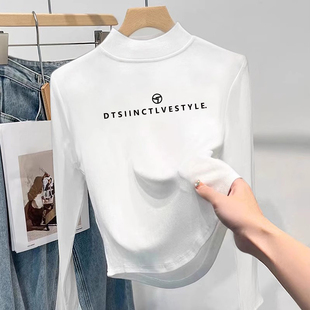 女大童德绒打底衫内搭秋冬装2026新款儿童半高领磨毛加厚短款上衣