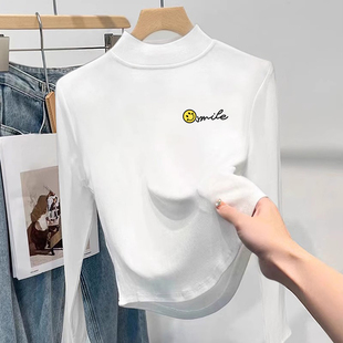 女大童德绒打底衫内搭秋冬装2026新款儿童半高领磨毛加厚短款上衣