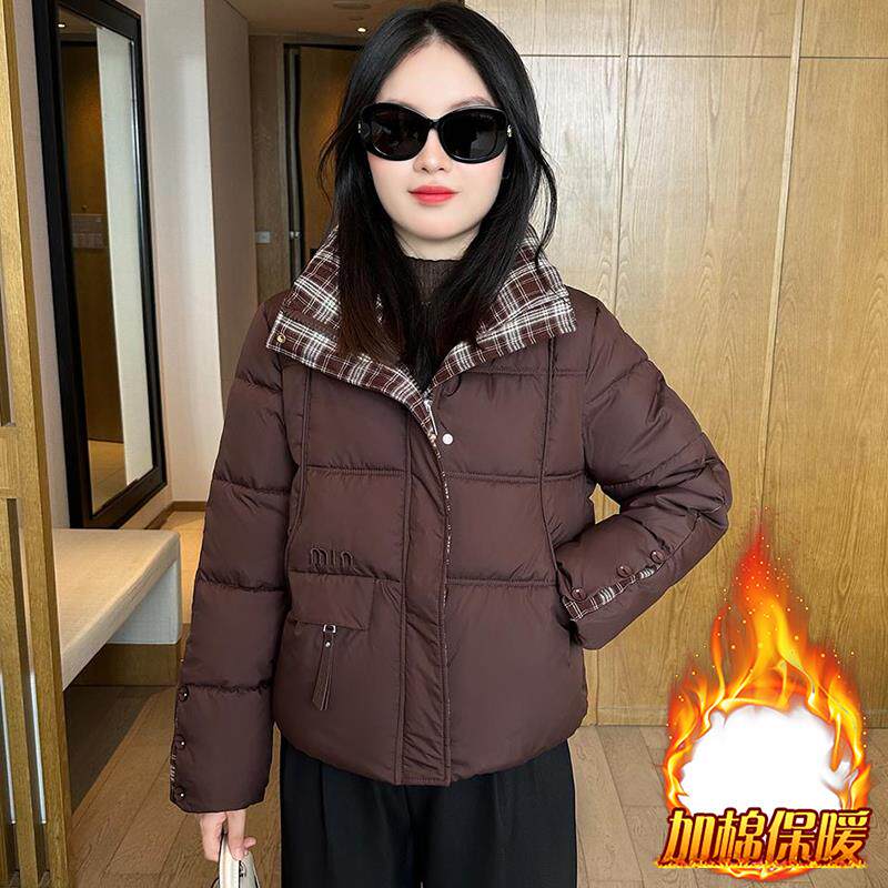 ROUMIKL设计感立领服女款2025冬季新款洋气加厚独特漂亮小袄外套