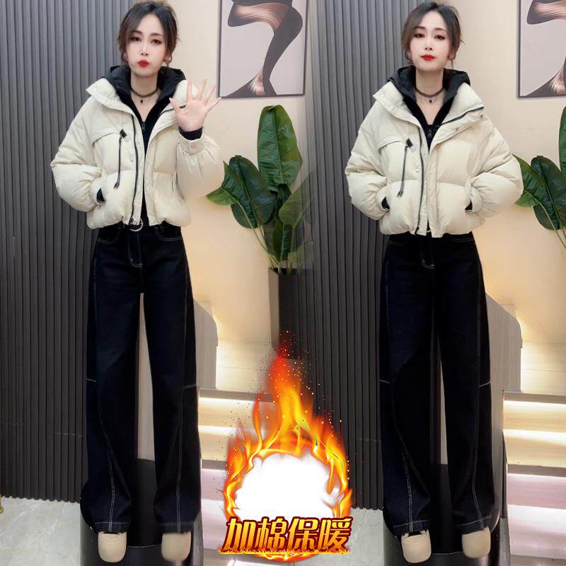 ROUMIKL高级感休闲百搭服女装2025年冬季新款宽松加加厚短外套潮