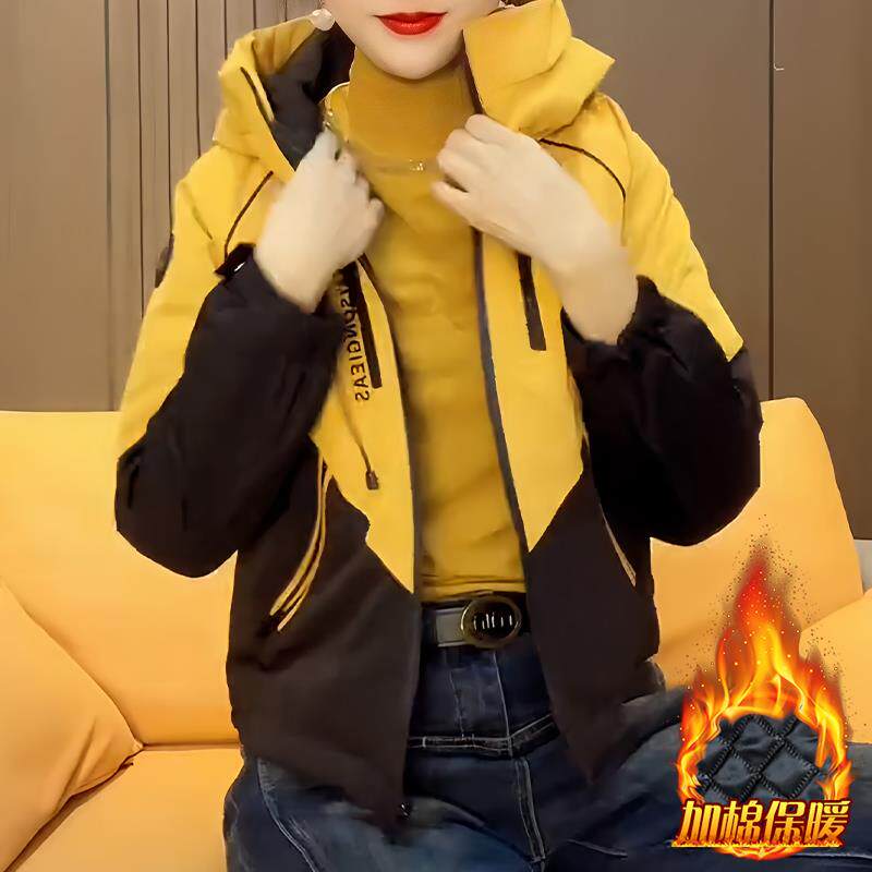 ROUMIKL欧货修身显瘦夹克上衣短外套女2025年冬季新款加绒加厚百