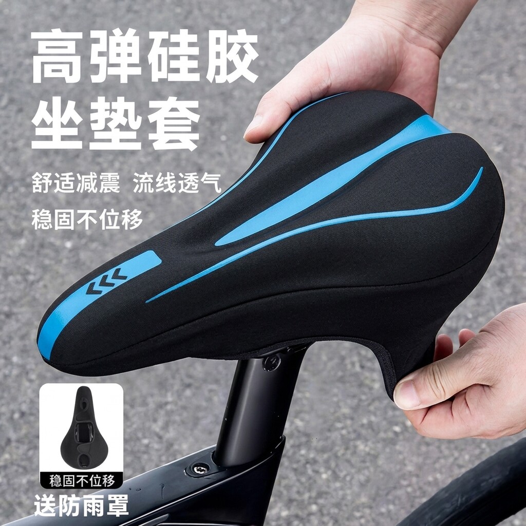 适用捷安特自行车atx660/620/830/810坐垫套硅胶加厚舒适软座垫套