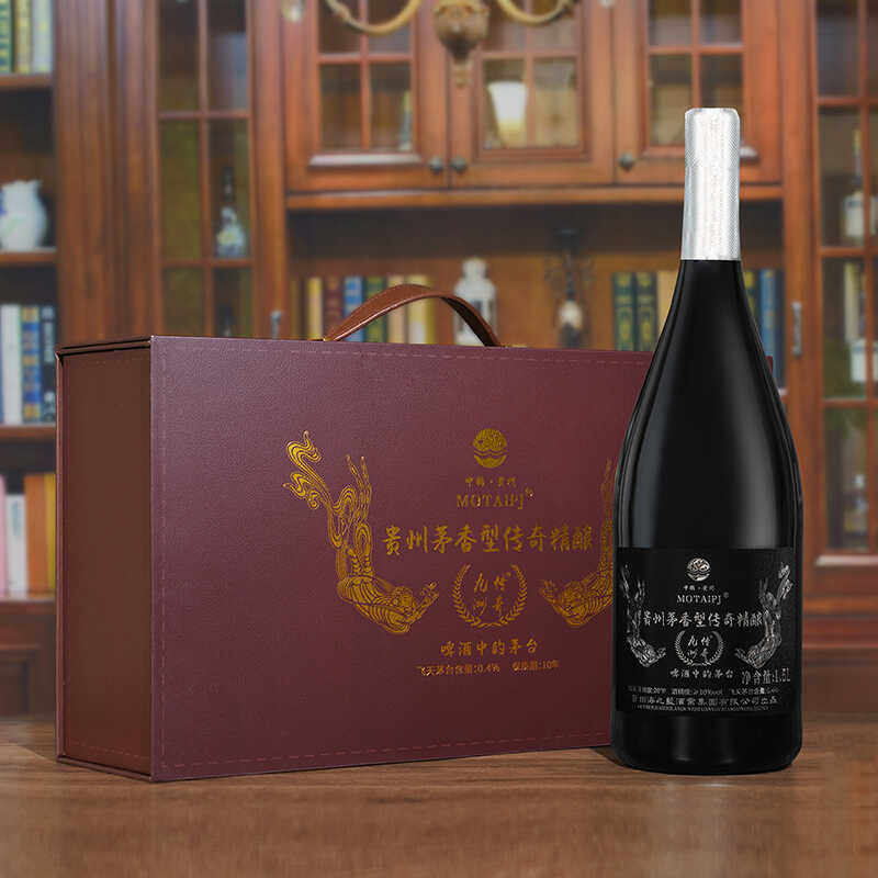 贵州茅香型传奇精酿烈性高浓度啤酒1.5L大瓶装高档礼盒装商务送礼