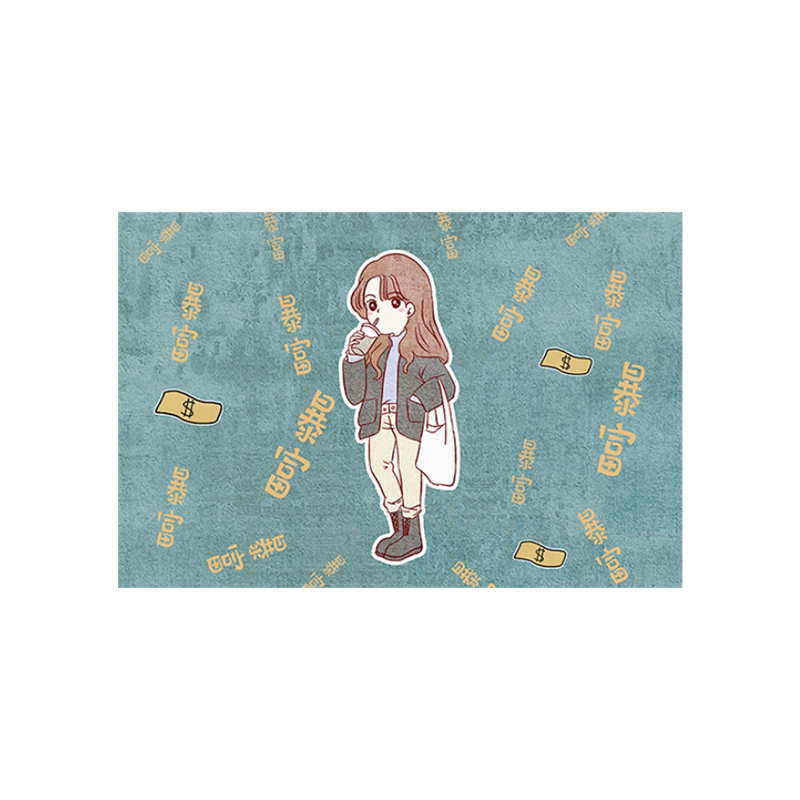 可裁剪卡通女孩入户门地垫门垫