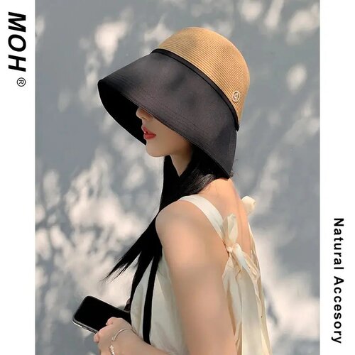 新款夏季女大檐防晒渔夫帽