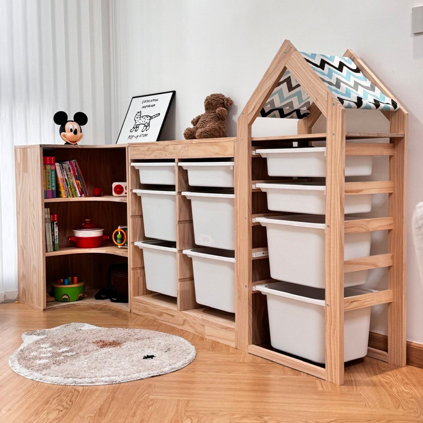 立构儿童玩具收纳柜收纳架幼儿园学校客厅宝宝玩具柜置物架储物柜