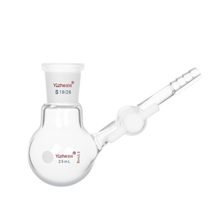 具支磨口反应管玻璃球形反应瓶四氟活塞节门schlenk管无氧无水史莱克管实验室10/25/50/100/250/500/1000ml