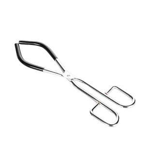 烧杯夹不锈钢化学实验室用304耐高温 长柄圆钢镀铬5/10寸/克罗米坩埚夹/马弗炉灰皿夹具/坩埚钳/烧黄金专用夹