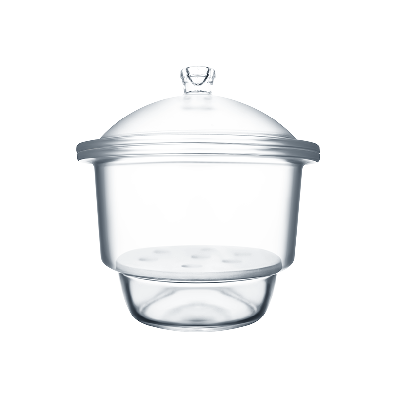 翌哲玻璃真空干燥器塑料实验室真空泵透明棕色真空干燥皿盖子瓷板加厚玻璃实验室带陶瓷内衬板210 300mm350mm