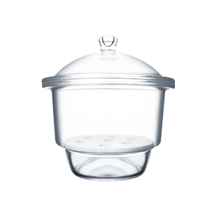 翌哲玻璃真空干燥器塑料实验室真空泵透明棕色真空干燥皿盖子瓷板加厚玻璃实验室带陶瓷内衬板210 300mm350mm