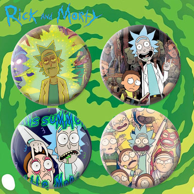 瑞克和莫蒂美漫卡通胸针rickandmorty动漫徽章装饰品学生背包挂件
