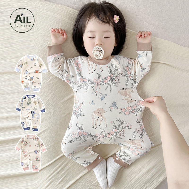 连体衣纯棉春秋冬纯棉柔软舒适