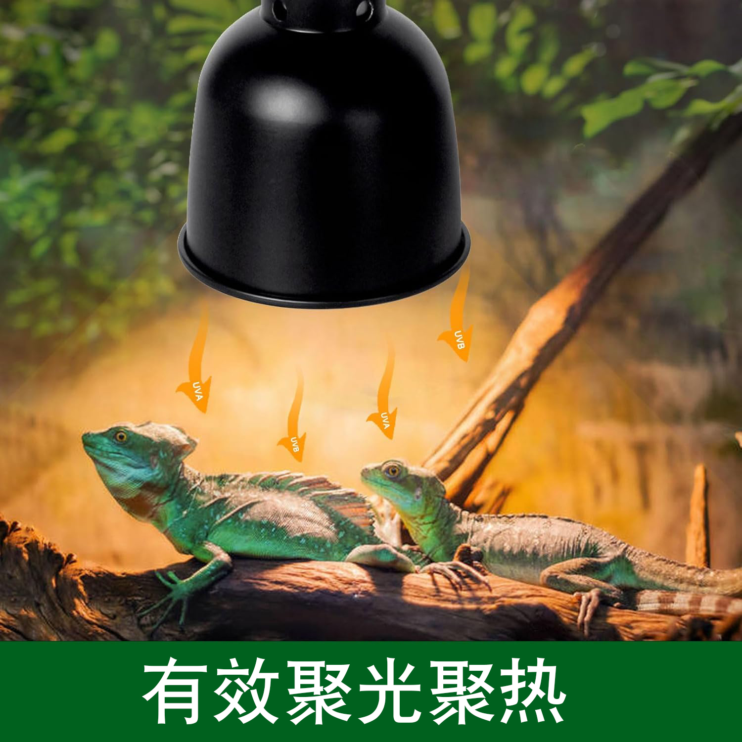 爬宠灯罩UVA灯陆龟蜥蜴爬虫缸加热灯罩陆龟箱高反射uvb灯罩5.5寸