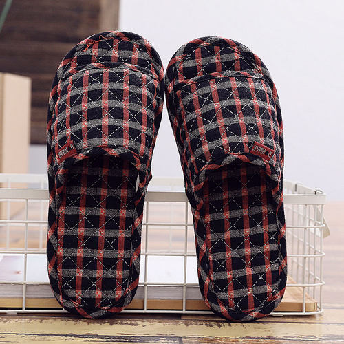 室内可机洗春秋冬布拖鞋静音软底