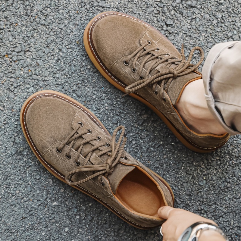 牛反绒皮工装靴男2025春季新款