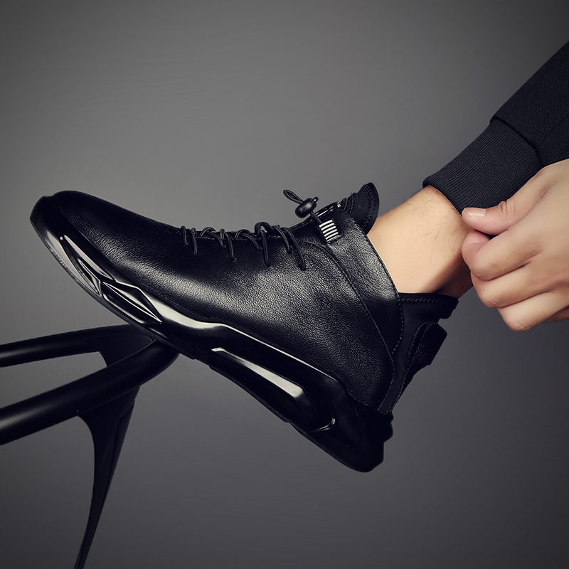 男鞋秋冬季厚底加绒保暖