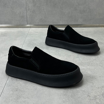 真皮豆豆鞋男2025春秋新款