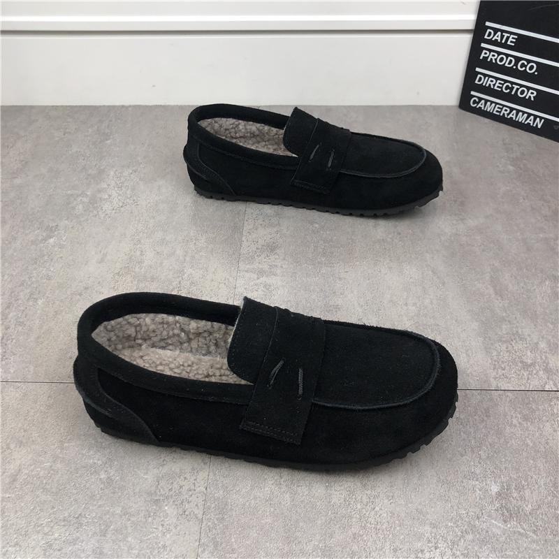 舒适冬季纯色圆头韩版新款潮流