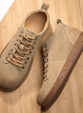 真皮马丁鞋男2025年秋季新款美式复古英伦风工装鞋男士中帮休闲鞋