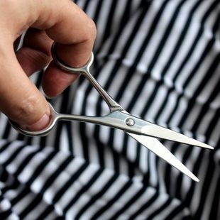 全布头剪子家用剪刀毛修眉剪剪型线精钢不锈钢修胡须剪纸剪多用小