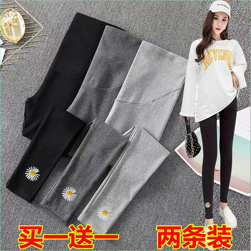孕妇裤春秋冬外穿时尚孕妇打底裤加绒加厚保暖宽松大码托腹小脚裤