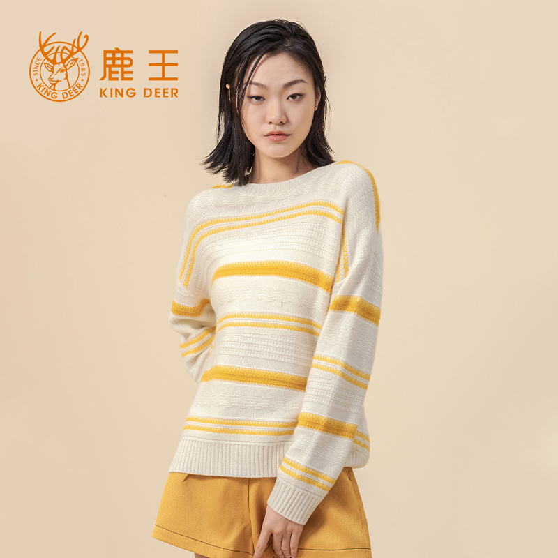 羊绒衫KingDeer/鹿王圆领女士