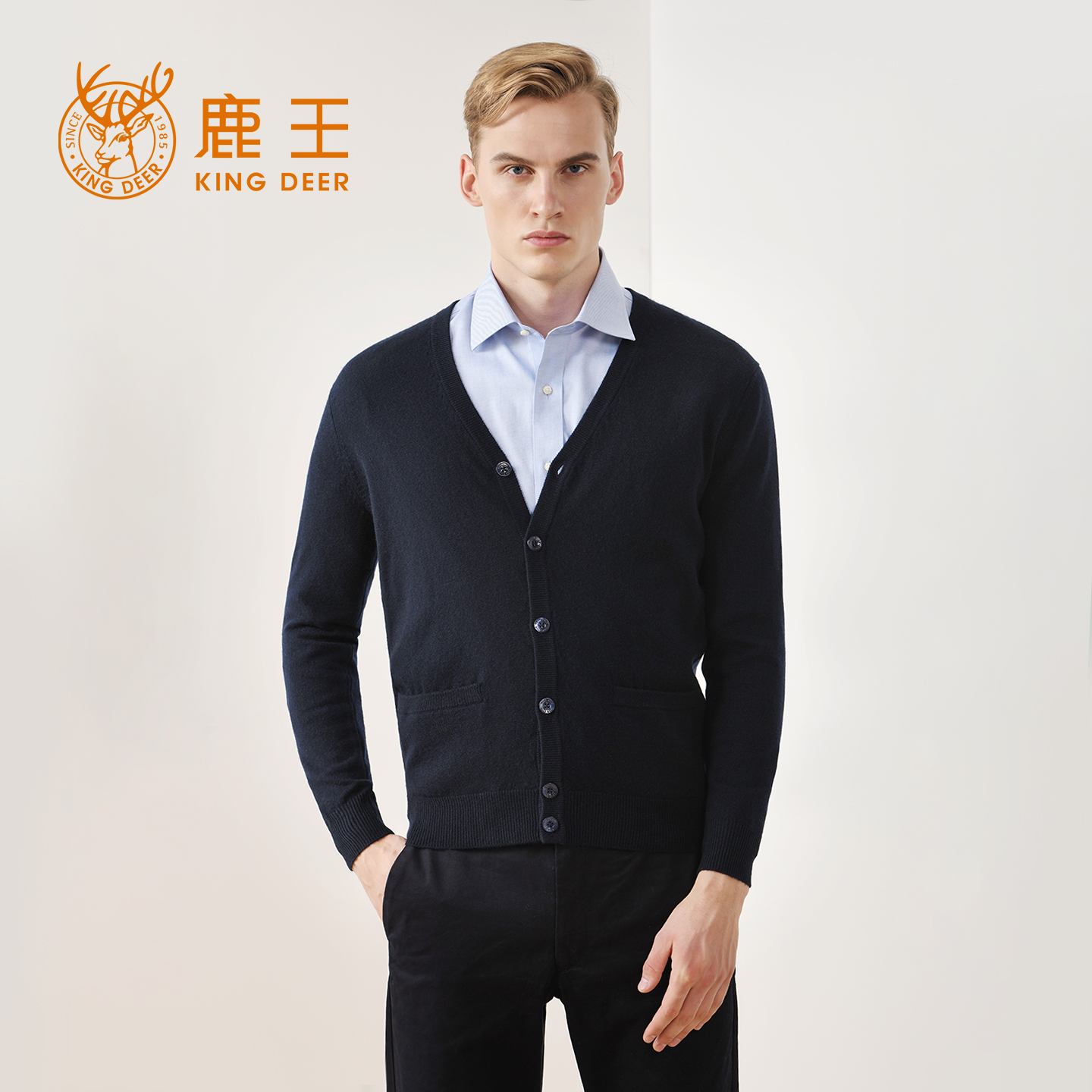 KingDeer/鹿王羊絨衫男士