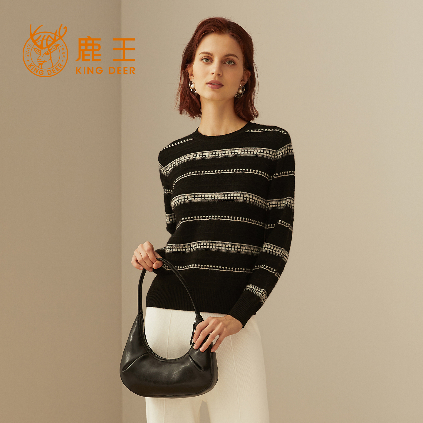 鹿王商场同款女士羊绒衫