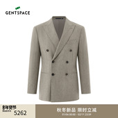 西装 GENTSPACE2025秋冬新品 双排扣戗驳领男士 外套商务羊毛单西