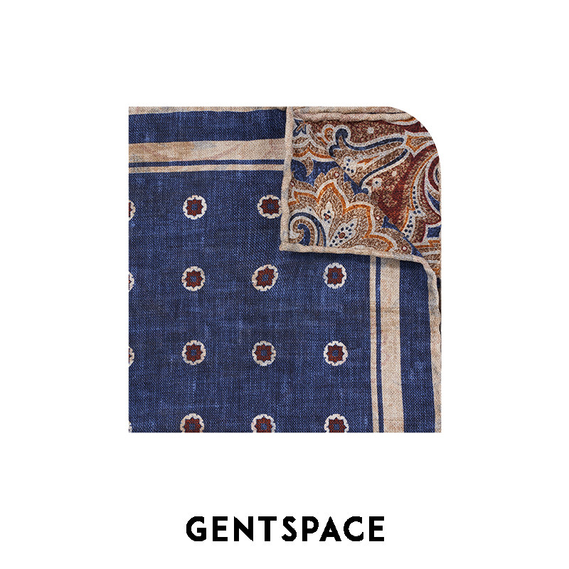 GENTSPACE 男士口袋巾桑蚕丝方巾