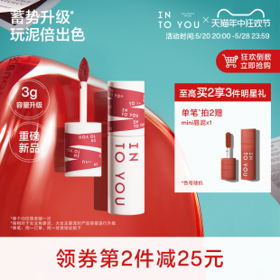 INTO YOU大女主角3g唇泥唇彩雾面哑光丝绒口红唇釉 重磅新品