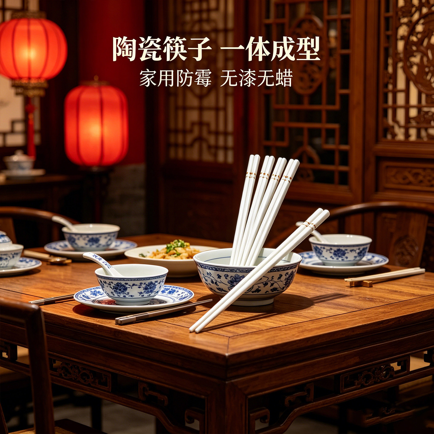 陶瓷筷子一体成型家用防霉