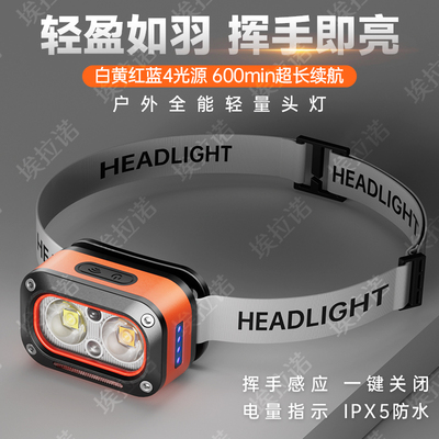 头戴式强光照明双光源头灯埃拉诺