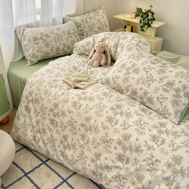 全棉床上四件套小清新纯棉学生被套单人品宿舍三件套床单被罩床笠,床上用品,学生床品套件,淘宝优惠券,粉丝福利购,淘宝优惠卷