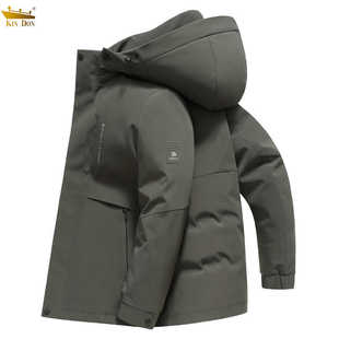 金盾男士活里活面羽绒服高端中老年商务休闲加厚保暖可拆卸羽绒衣