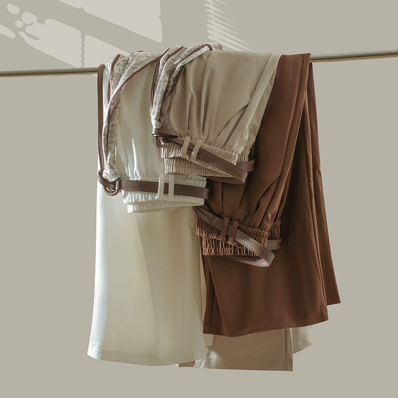 高性价比！气质显瘦宽松大阔腿松紧腰休闲裤系带直筒裤女,女装/女士精品,休闲裤,淘宝优惠券,粉丝福利购,淘宝优惠卷