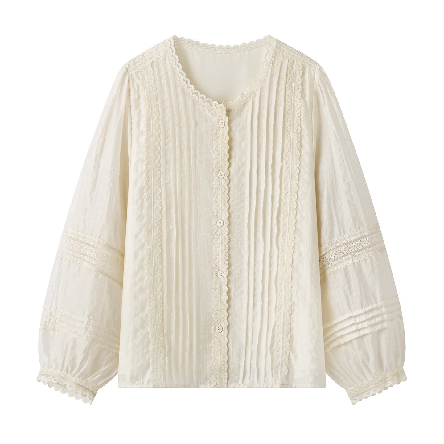 法式气质蕾丝花边小衫