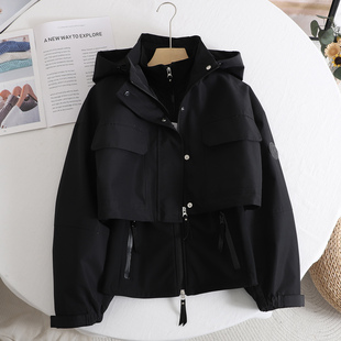 鸟家三合一时尚羽绒服 可拆卸内胆 轻薄修身羽绒外套连帽短风衣女