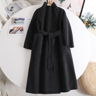 气质高级感长款 韩版 双面呢大衣羊毛呢外套女 2025秋冬新款 艾