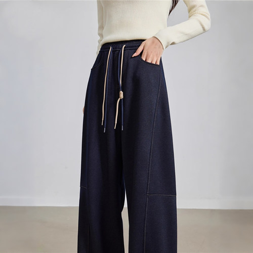 蓝色牛仔裤女秋季2025新款