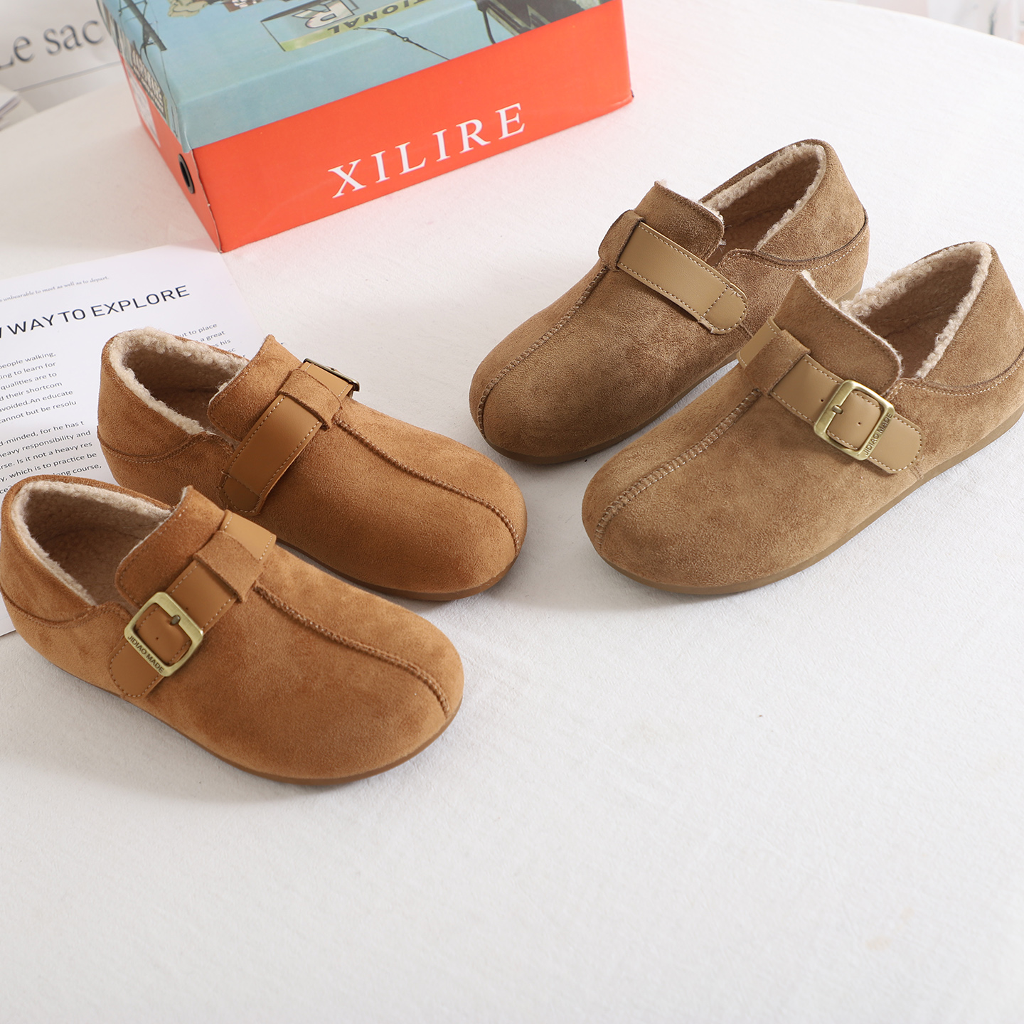 软底保暖内里加绒勃肯鞋棉鞋