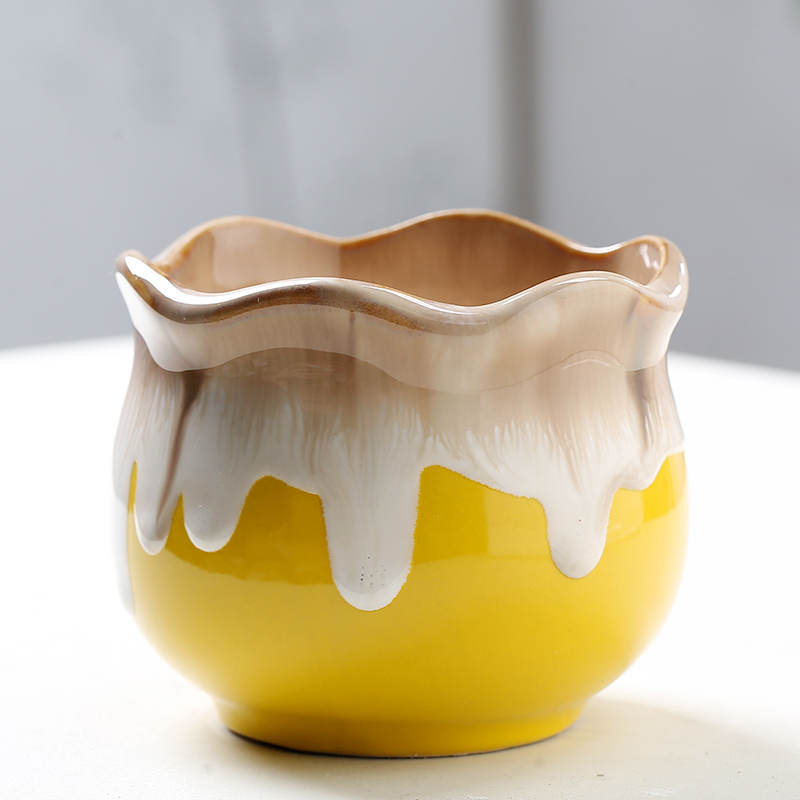 【创意陶瓷多肉专用花盆】