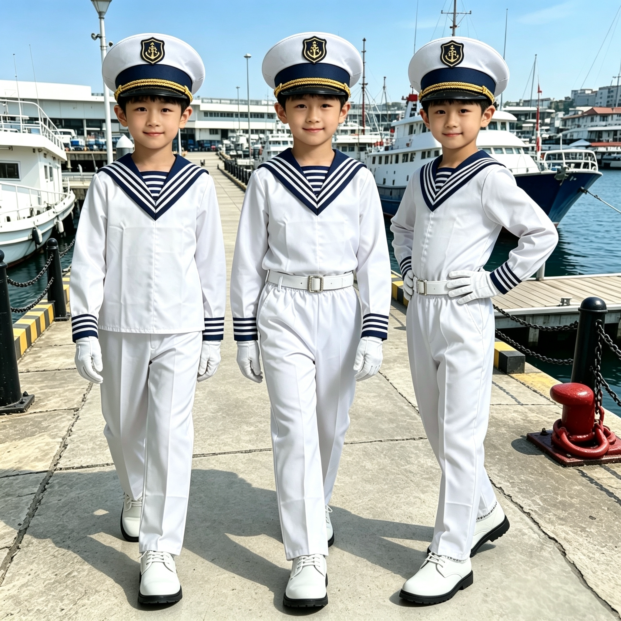 水兵儿童小海军演出服男女童水手套装海洋风朗诵合唱舞台表演衣服