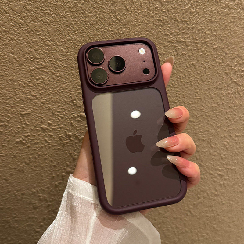 带电容AI按键适用苹果18手机壳pro防摔por新款p手机套max透明iphone轻奢高级感pm酒红色ip冰川蓝ins简约
