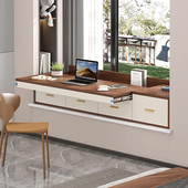 飘窗书桌柜抽拉式 伸缩电脑桌学习书桌窗台柜阳台抽屉收纳柜定制